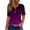Purple, variant on T Shirts for Women V NeckCasual Gradient Color Fashion Shirt Short Sleeved Summer Loose Blouse
