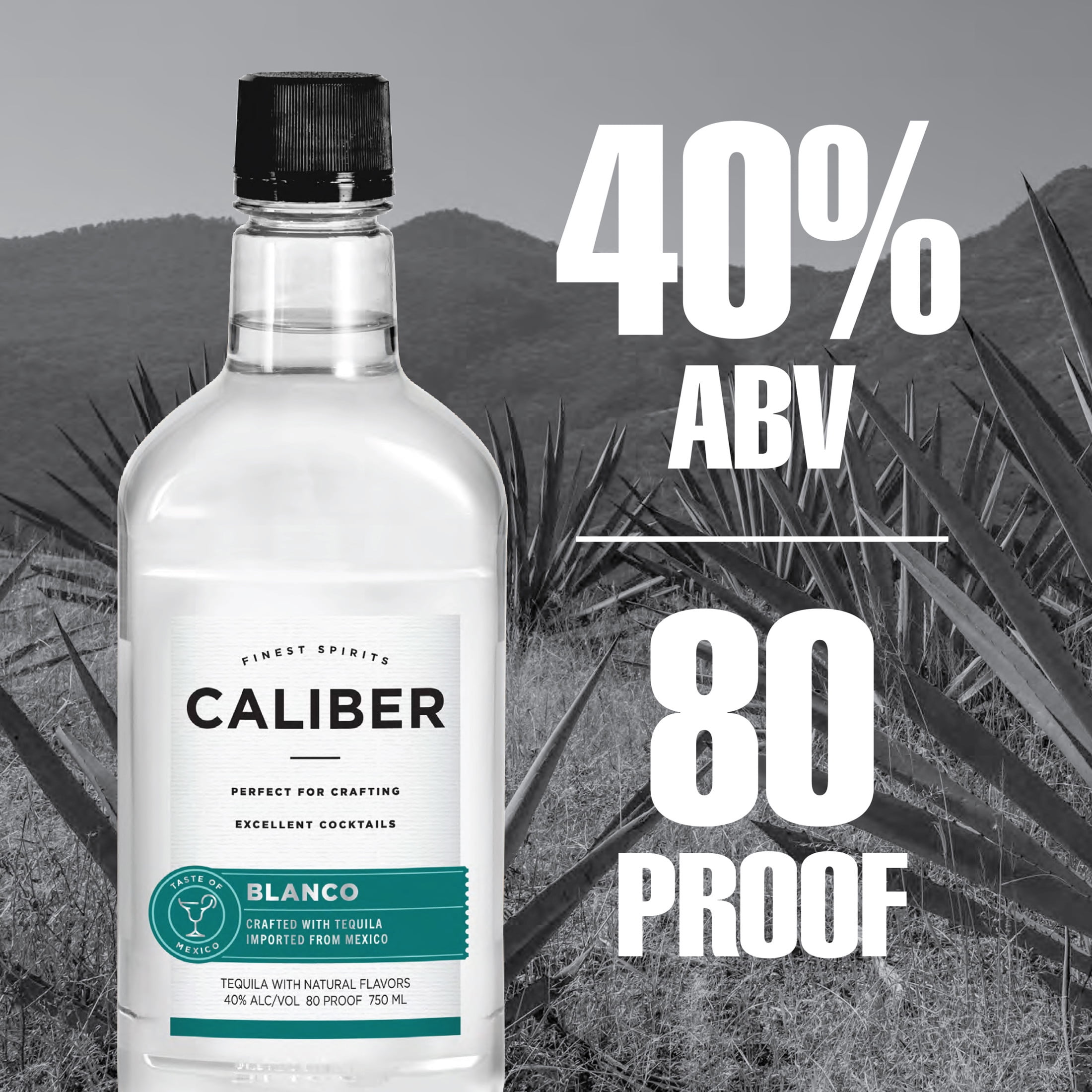 Caliber Silver Tequila, 750ml 80 Proof