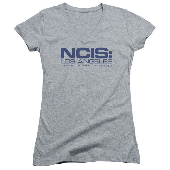 Ncis La Logo Junior Women's V-Neck T-Shirt Athletic Heather