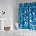 thumbnail image 3 of Ensemble de Rideau de Douche avec Doublure à Boutons-Pression, Tissage Bleu Minimaliste Moderne (5) Rideaux de Douche Doublure de Douche Imperméable, Rideau de Salle de Bain Minimaliste en Polyester, 72x72 Pouces, 3 of 4