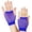 Blue, variant on Hontri Gloves Mittens on Sale, Mesh Short Gloves Party Punk Half Finger Mesh Stretch Colored Diamond Gloves 1 Pair of Gloves Black