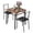 Retro color, variant on 29.1 Inch 2-Seater Small Dining Table 3-Piece Wooden Set with Matching Chairs, Space Saving Breakfast Corner Table, Easy to Assemble Compact Diner Desk for Tiny Apartments and Narrow Spaces