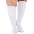 thumbnail image 3 of Women and Mens Opaque Compression Socks 20-30mmHg for Travel - White, X-Large, 3 of 9