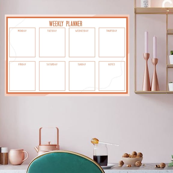 DRAFIDEEP Reusable Self-Adhesive Weekly Planner Whiteboard Dry Erase Calendar for Home and Wall Organization