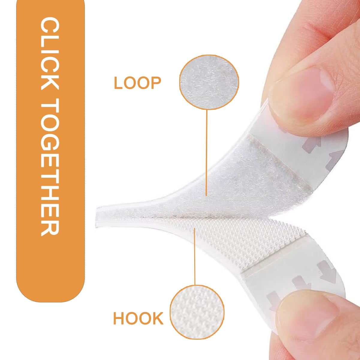 3M Adhesive Hook and Loop Strips Heavy Duty, 24-Pairs(48 Strips) Double-Sided Sticky Picture Hanging Kit, Picture Hangers for Walls, Picture Hanging Hooks Without Nail, Removable Damage Free
