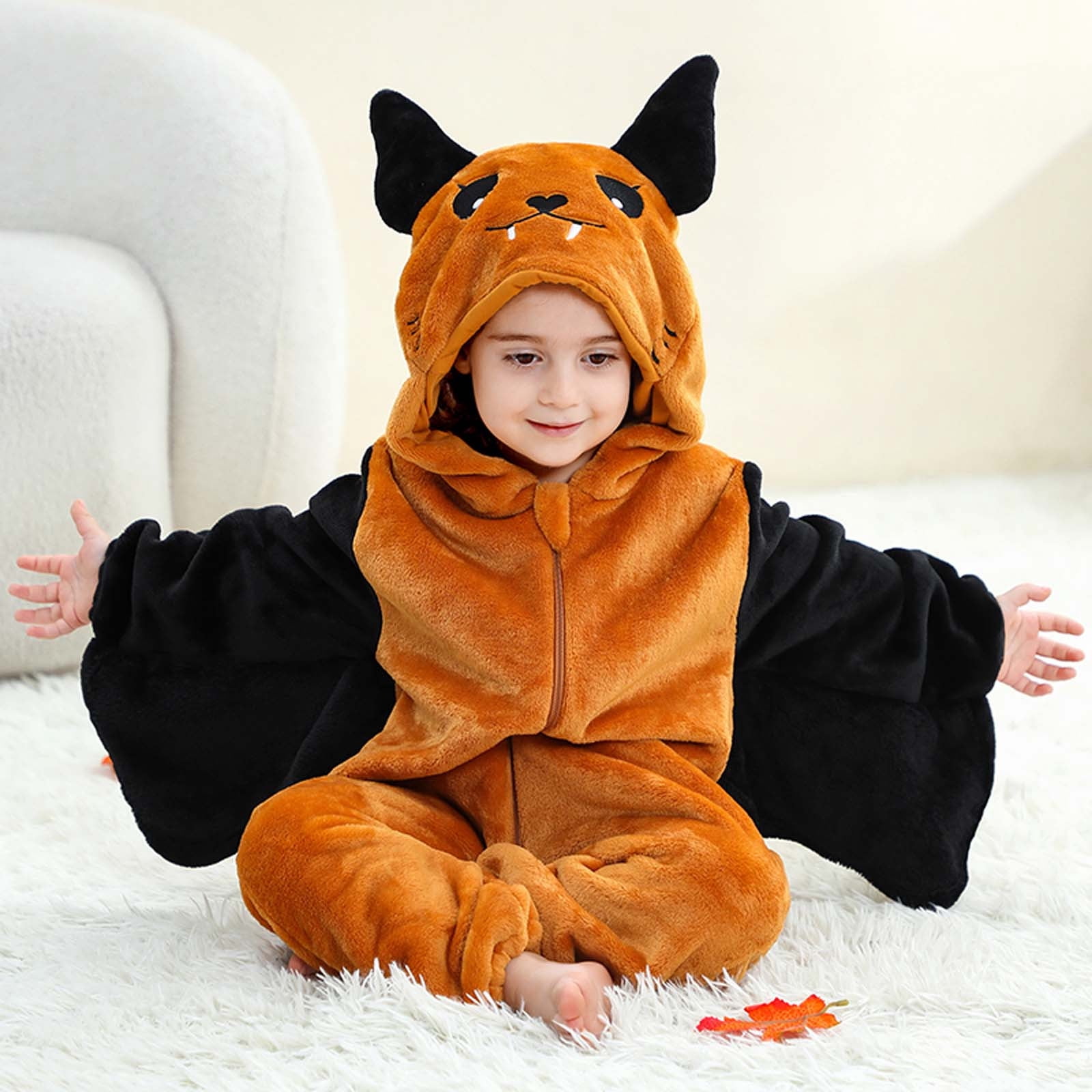 Animals Costumes, Animal Onesie, Paiwinds Toddler Boys Girls Cute Cosplay Romper Long Sleeve Hooded Jumpsuit Cute Flannel Clothes, 3 Years