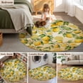 thumbnail image 5 of Round Rug 4Ft Washable Non-Slip, Lemon Circle Area Rugs for Living Room Bedroom, Farmhouse Vintage Summer Retro Fruits Yellow Brown Indoor Floor Mats Carpet Runner for Home Decor Aesthetic, 5 of 8