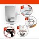 thumbnail image 2 of 8 Pieces Adhesive Hook Robe Hook Bathrobe Clothes Towel Rack, Self Adhesive Hooks, Stainless Steel, 2 of 4