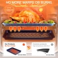 thumbnail image 6 of HONGBAKE Nonstick Baking Sheet Pan Set of 3, Cookie Sheets for Oven, Non-Toxic Half/Quarter/Jelly Roll Pans with Floral Swirl Texture, Heavy Duty 0.8mm Thick Oven Trays for Cooking, Blue, 6 of 9