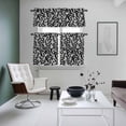 thumbnail image 4 of Grey Black Botanical Kitchen Curtains Sets for Windows 36 Inch Length, Pastoral Spring Floral Summer Art Rod Pocket Window Treatments Tier Curtains and Valances Set for Bedroom/Bathroom, 4 of 8