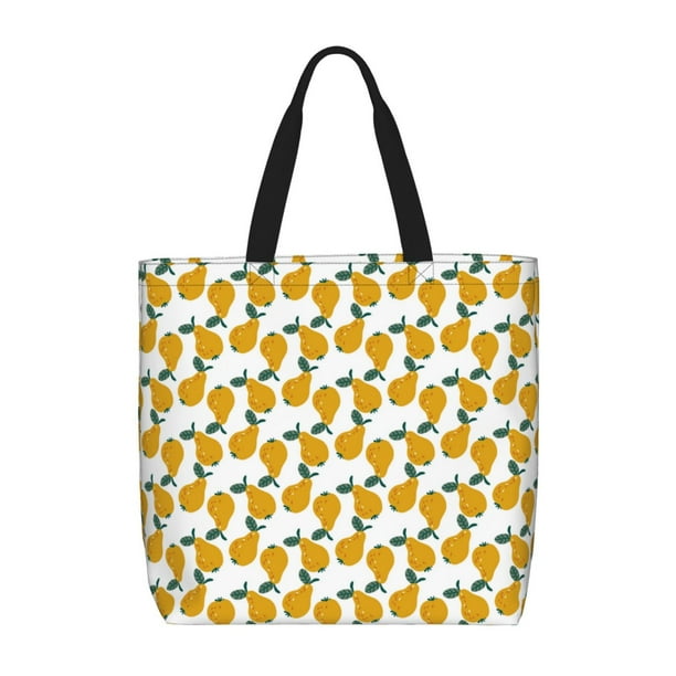 Easygdp Yellow Pears Bolsa Tote para Mujer, Bolso de Hombro para Trabajo, Playa, Viajes, Compras y Supermercado