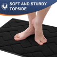 thumbnail image 5 of Buganda Indoor Doormat for Entrance, Washable Dirt Trapper Front Door Rug, Absorbent Non-Slip Low-Profile Door Mat(36"x24", Black), 5 of 8