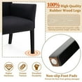 thumbnail image 4 of Topcobe Fabric Upholstered Executive Guest Armchair with Rubber Wood Legs, Comfy Chair for Bedroom, Living Room Sofa Chair, Black, 4 of 7