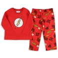 thumbnail image 3 of DC Comics Toddler Boys' The Flash Classic Logo 2 Piece Raglan Long-Sleeve Sleep Pajama Set, 3 of 7