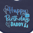 thumbnail image 4 of Inktastic Blue Happy Birthday Daddy Boys or Girls Baby Bib, 4 of 4
