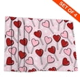 thumbnail image 2 of DouZhe Ensemble de 4 Sets de Table en Polyester, Motif Cœurs Sucettes Rouges et Roses, Résistants à la Chaleur pour Table à Manger, 12 Pouces x 18 Pouces, 2 of 6