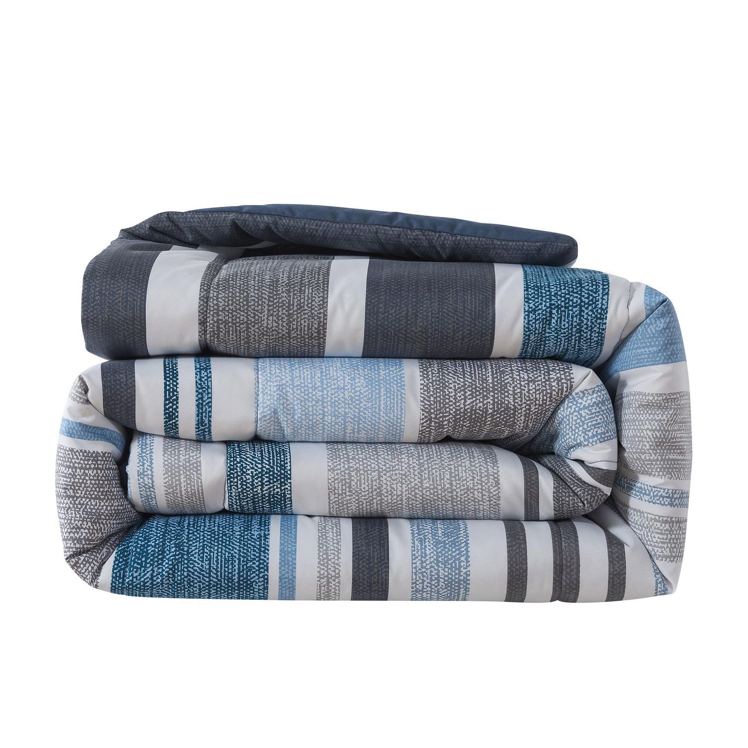 Mainstays 7-Piece Blue Stripe Bed in a Bag, Double