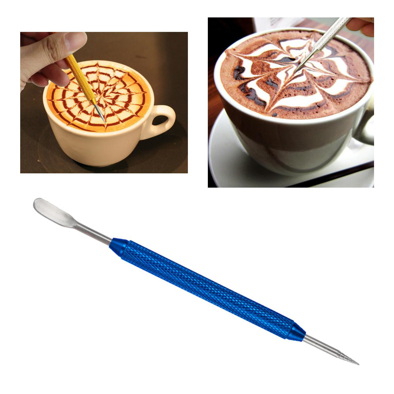 Coffee Art Pen Stainless Steel Cappuccino Latte Espresso Fancy Needle Cafe Tool
