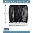thumbnail image 2 of Parrot Bird Cage Cover Adjustable Universal Breathable Stretch Mesh Skirt Dustproof Net Cover Cage Guard, 2 of 7