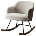 thumbnail image 4 of Paige Boucle Upholstered Mid Back Rocking Chair Beige, 4 of 12