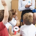 thumbnail image 4 of LEEYNEER 2pcs Handheld Dry Erase Board Small White Board With Handle For Classroom Voting Auction Teaching Interactive Learning Dry Erase Answer Paddles, 4 of 8