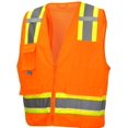 thumbnail image 1 of Pyramex RVZ2420 Series Class 2 Surveyor's Safety Vest with 6 Pockets, Hi Vis Orange, 2X Large, 1 of 4