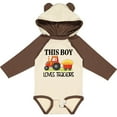 thumbnail image 3 of Inktastic Farming Cute Boy Loves Tractors Boys Long Sleeve Baby Bodysuit, 3 of 5