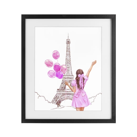 Stupell Industries Chic Paris Celebration Black Framed Print Under Glass, design by Ziwei Li