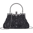 thumbnail image 2 of 1920s Evening Bags Unique Sequin Beaded Clutch Purses for Cocktail Wedding Party Prom, 2 of 23