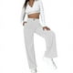 thumbnail image 1 of Pantalones casuales de cintura alta de otoño para mujer, pantalones rectos sueltos de pana de color sólido europeo y americano para mujer, 1 of 6