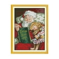 thumbnail image 1 of s de estampado Patrón preimpreso de Navidad Santa Claus 14CT 11.8 "X 8.2", sin marco (patrón impreso ) Sunnimix Kits de punto de cruz estampado, 1 of 8