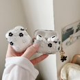 thumbnail image 6 of Compatible with AirPods 3rd Gen Clear Case,Cute Cartoon Flower Earphone Cover with Floral Keychain, Soft Transparent TPU Protective Case for AirPod 3 for Girls Women-Black, 6 of 13