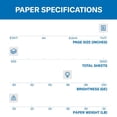 thumbnail image 2 of Impresora: papel Hammermill, 20 libras, 11 x 17, 500 hojas, 92% brillante, 2 of 8