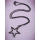 thumbnail image 3 of Vintage Gothic Style Black Geometric Circle & Hollow Pentagram Pendant Necklace, Large Star Chain For Women And Men, 3 of 4
