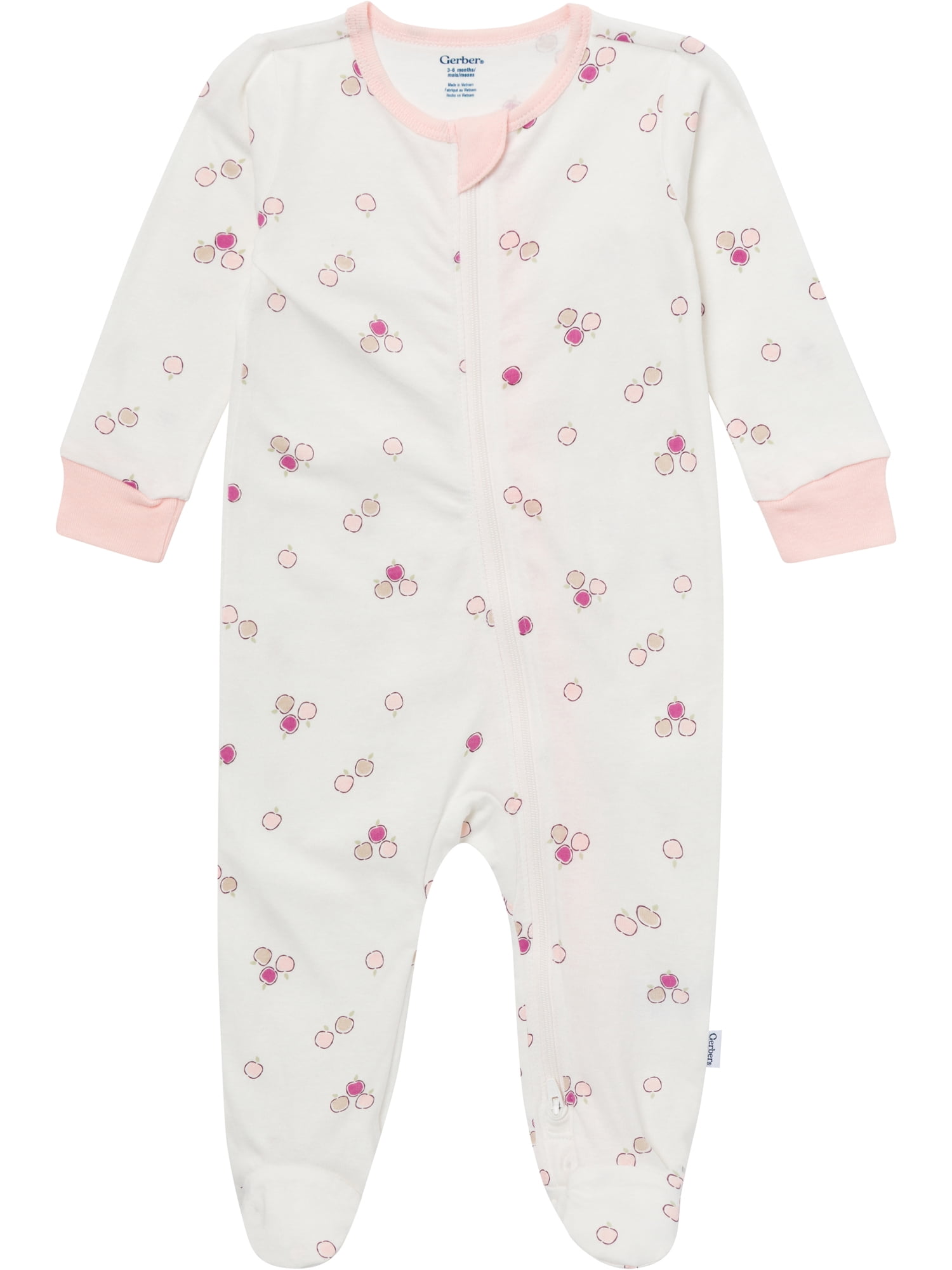 Gerber Baby Neutral Sleep N´ Play 2-Way Zipper Footed Pajamas, 4-Pack, Sizes, Newborn - 6/9 Months
