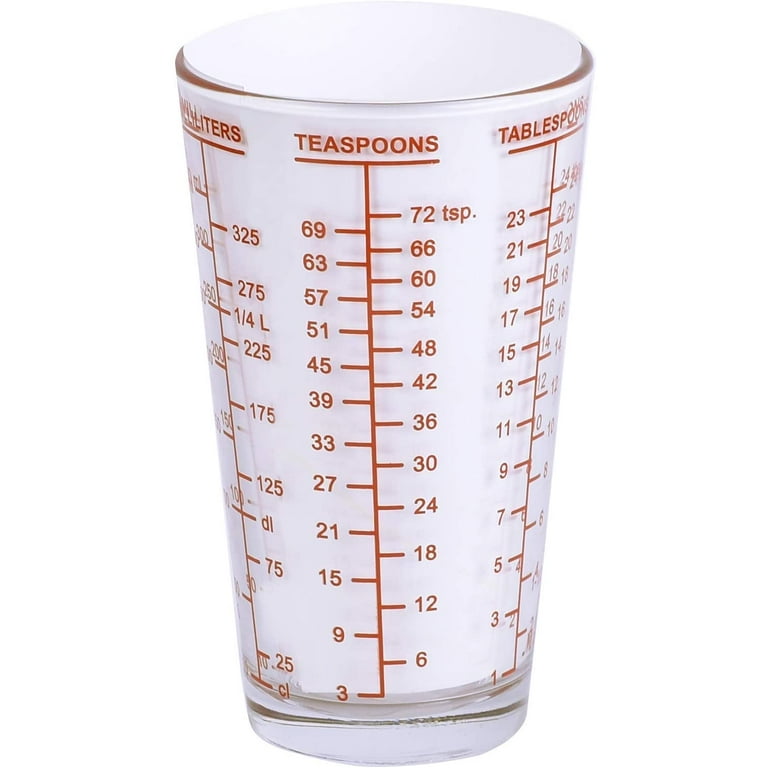 Mix N Measure Glass, Multi-Purpose Liquid and Dry Measuring Cup, 6