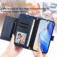 thumbnail image 4 of FOXDOCK Funda Tipo Cartera para Realme 15 Pro 5G Cuero PU con Cremallera y Correa de Muñeca, Ranuras para Tarjetas, Soporte Plegable, Cierre Magnético, 4 of 5