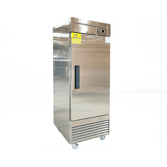 Cooler Depot  27 inch, 17.78Cu. Ft, Solid door Upright Reach-In Commercial Restaurant Freezer, Stainless Steel, NSF Certified.