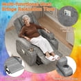 thumbnail image 6 of Vineego Power Lift Recliner Chair with Massage - Remote Control, Leathaire Fabric, Cup Holders for Elderly & Home Theater,Gray, 6 of 8