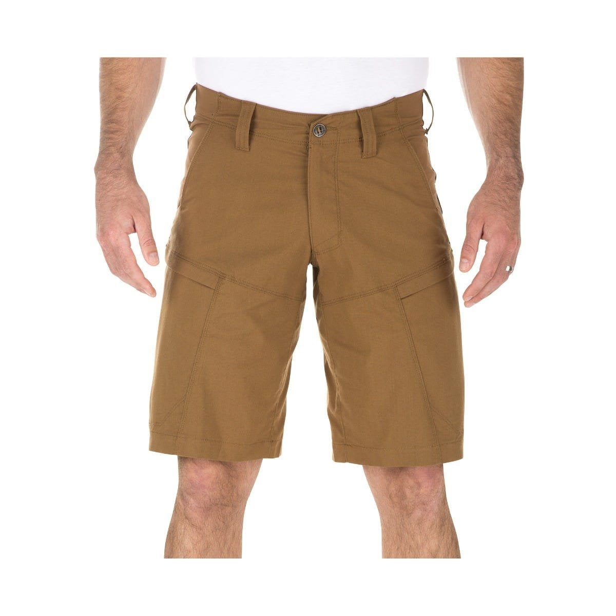 Photo 1 of 5.11 Tactical Men's Apex 11-Inch Shorts, Flex-Tac Stretch Canvas, Comfort Waistband, Battle Brown, 38, Style 73334
