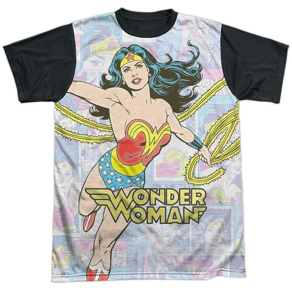 DC Wonder Collage Unisex Adult Halloween Costume Sublimated T Shirt