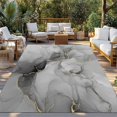 thumbnail image 2 of Grey Ombre Marble Outdoor Rug 5x8 Ft - Reversible Patio Rug Outdoor Camping Rugs, Gray Marble Crack Abstract Modern Washable Indoor Outdoor Area Rugs, Non-Slip Outdoor Carpet Runner for Deck/Porch, 2 of 8