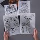 thumbnail image 2 of Plantilla de pintura tema animal creativo regla de encaje personalidad pintura para rascar Plantilla, 2 of 6