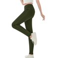 thumbnail image 2 of uublik Jeans Leggings Women High Waist Jeggings Skinny Jeans Pull on Leggings Trendy Casual Pants, Army Green, 2 of 6