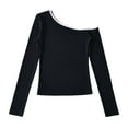 thumbnail image 4 of Summer Tops for Women A Shirts Womens Running Clothes Womens Compression Cold Gear plus Long Sleeve T Shirts Short Sleeve for Women Active Wear Tops Workout Shirt Workout Loose Black S, 4 of 4