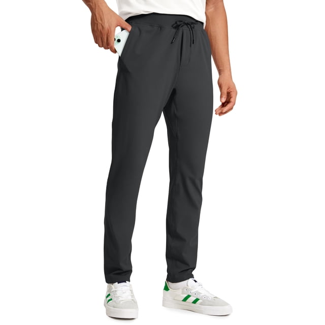 Pantalones CRZ YOGA Deportivos Ajustados con Bolsillo con Cierre 30" Gris Tinta