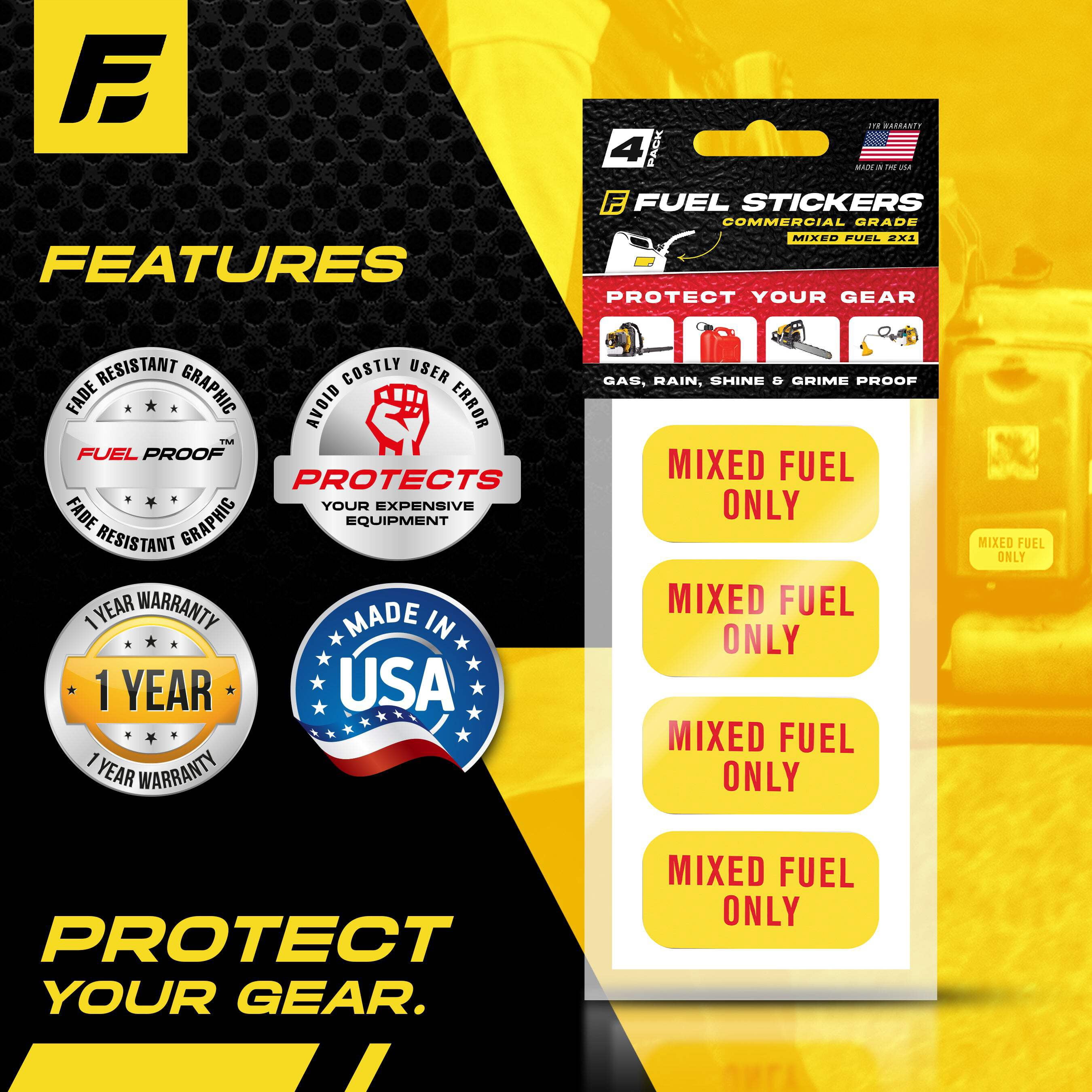 Pesticide Sticker | Pump Sprayer Labels by Fuel Stickers | 2x6 | 2 Pack