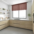 thumbnail image 6 of Dark Brown Sheer Curtains Valances for Windows Vintage Country Monochrome Chocolate Color Chiffon Kitchen Valances for Cafe, Voile Window Treatments Curtains for Living Room Bedroom, 60"x18", 6 of 9