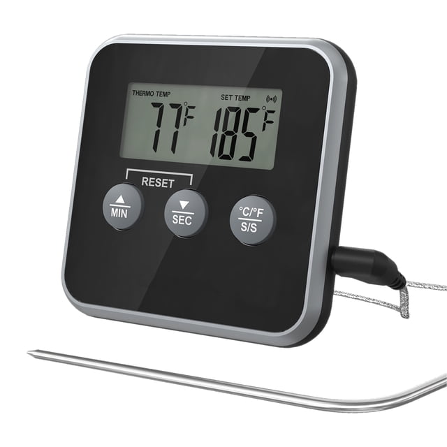 Termómetro Termómetro digital para carne Termómetro de barbacoa para alimentos Parrilla de barbacoa Termómetro para fumadores con modo de cocción inteligente Temporizador de alerta Horno para hornear Eccomum Termómetro