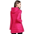 thumbnail image 4 of Elezay Women Lightweight Down Jacket Long Jacket Winter Down Coat Windproof Puffer Coats Hooded Packable Rose XL, 4 of 6